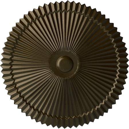 Ekena Millwork Shakuras Ceiling Medallion (Fits Canopies up to 5"), Hand-Painted Green Gold, 24"OD x 3"P CM24SHGGS
